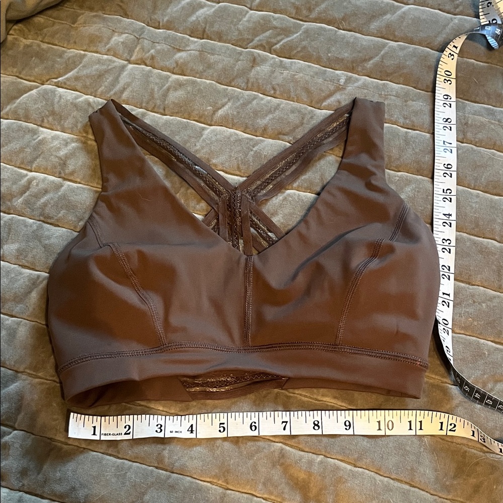 Free People FP Movement Green Lace Detail Sports Bra